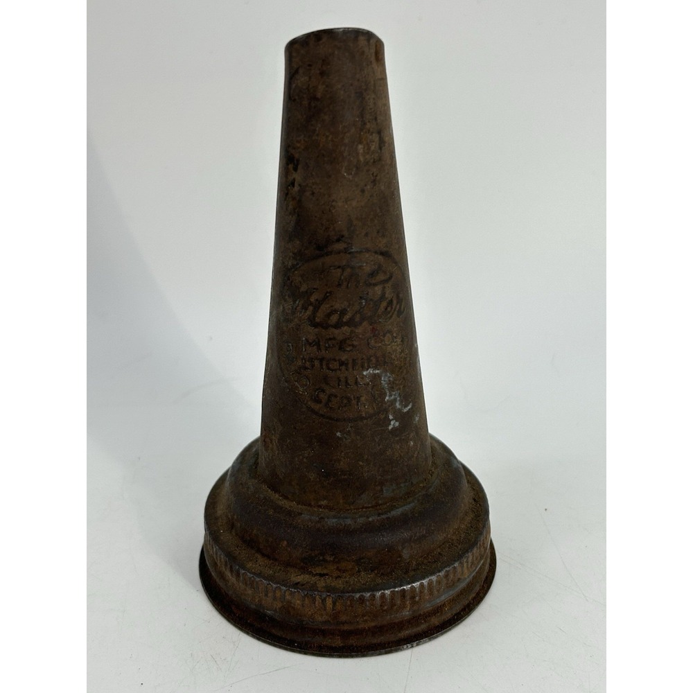 Vintage THE MASTER MFG CO LITCHFIELD ILL 1926 Metal Oil Spout For Glass Oil Jar